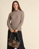 Shopping flower in pelle