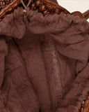 Borsa shopping in pelle intrecciata