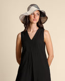 Cappello patchwork in rafia