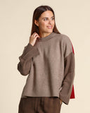 Maglia color block in cashmere