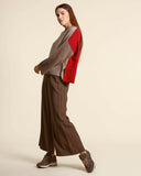 Maglia color block in cashmere