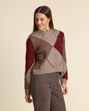 Maglia in cashmere a rombi