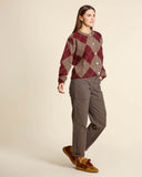 Cardigan in cashmere a rombi
