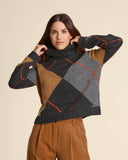 Maglia a rombi in cashmere