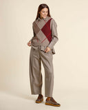 Gilet in cashmere a rombi