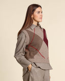Gilet in cashmere a rombi