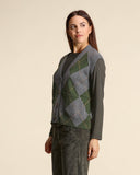 Gilet in cashmere a rombi