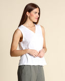 Gilet in jersey di lino