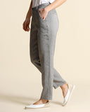 Pantalon en lin et viscose