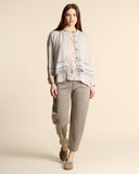 Cardigan in lino e cotone