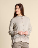 Cardigan in lino e cotone