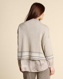Cardigan in lino e cotone