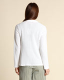 Strickjacke aus Viskose und Baumwolle