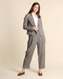 Giacca doppiopetto in cotone goffrato