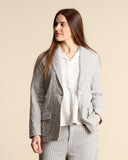 Giacca in cotone goffrato