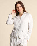 Giacca in lino e viscosa