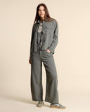 Pantaloni in lino e viscosa