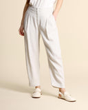 Pantaloni in lino e viscosa