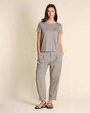 Pantaloni in lino e viscosa