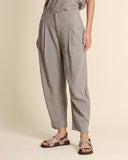 Pantaloni in lino e viscosa