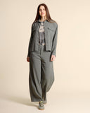 Giacca camicia in lino e viscosa