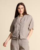 Giacca in lino e viscosa