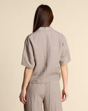 Giacca in lino e viscosa