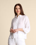 Giacca camicia in lino