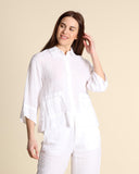 Giacca camicia in lino