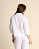 Giacca camicia in lino