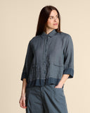 Giacca camicia in lino