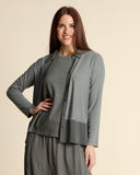 Camicia in jersey di modal e georgette di viscosa