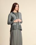 Camicia in jersey di modal e georgette di viscosa