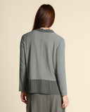 Camicia in jersey di modal e georgette di viscosa