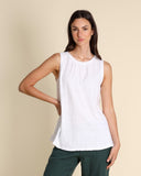 Top in jersey di lino