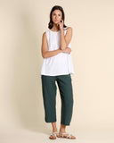 Top in jersey di lino