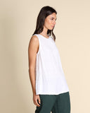 Top in jersey di lino