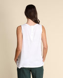 Top in jersey di lino
