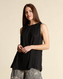 Top in jersey di lino