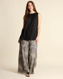 Top in jersey di lino
