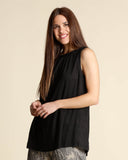 Top in jersey di lino