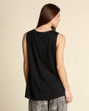 Top in jersey di lino