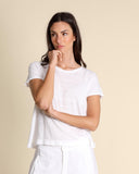 T shirt in jersey di lino