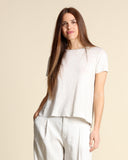 T shirt in jersey di lino