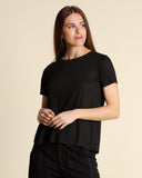 T shirt in jersey di lino
