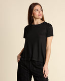 T shirt in jersey di lino