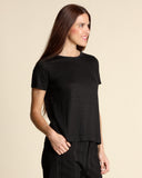 T shirt in jersey di lino