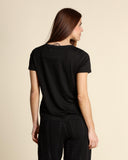 T shirt in jersey di lino