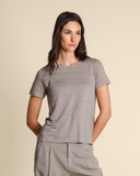 T shirt in jersey di lino
