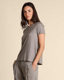 T shirt in jersey di lino